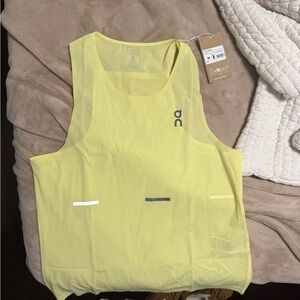 On Running Yellow Racing Singlet